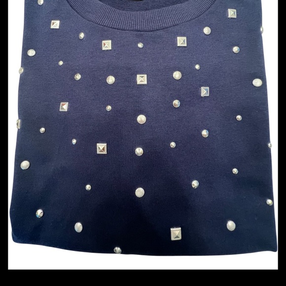 Michael Kors Midnight Blue Top with White Details - Picture 7 of 8